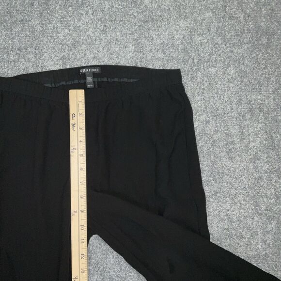 Eileen Fisher Pants Womens Size XS Black Pull On Silk Party Date - Picture 5 of 10